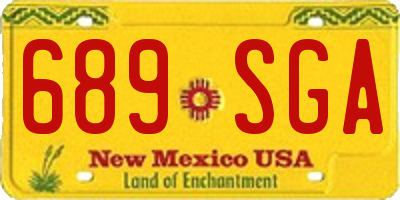NM license plate 689SGA