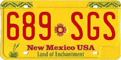 NM license plate 689SGS