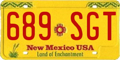 NM license plate 689SGT