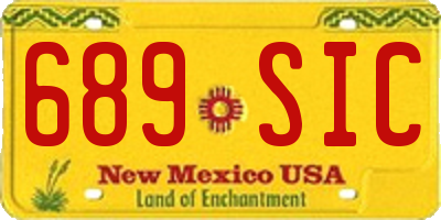 NM license plate 689SIC