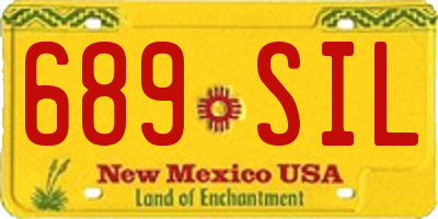 NM license plate 689SIL
