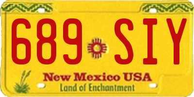 NM license plate 689SIY