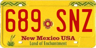 NM license plate 689SNZ