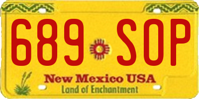 NM license plate 689SOP