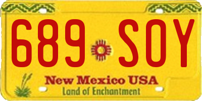 NM license plate 689SOY