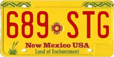 NM license plate 689STG