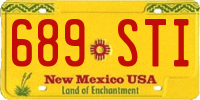 NM license plate 689STI