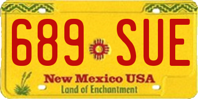 NM license plate 689SUE