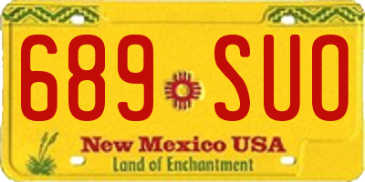 NM license plate 689SUO