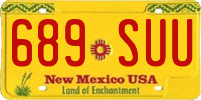NM license plate 689SUU