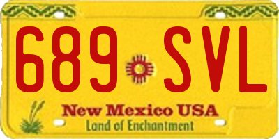 NM license plate 689SVL
