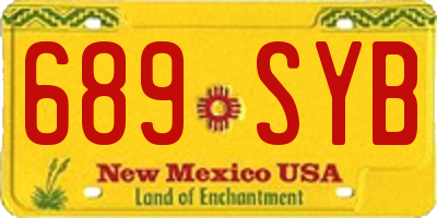 NM license plate 689SYB
