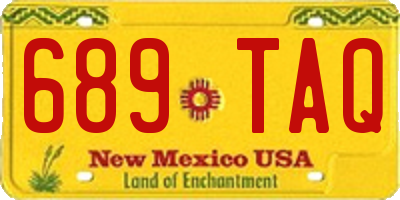 NM license plate 689TAQ