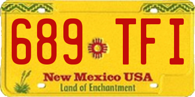 NM license plate 689TFI