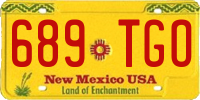 NM license plate 689TGO