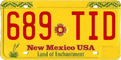 NM license plate 689TID