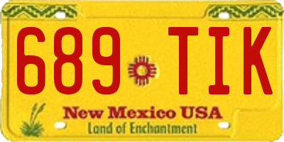 NM license plate 689TIK