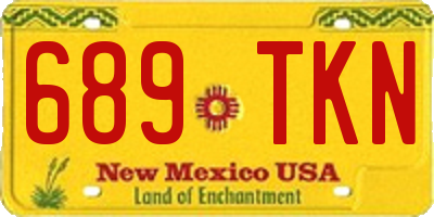NM license plate 689TKN