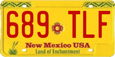 NM license plate 689TLF