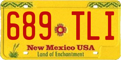 NM license plate 689TLI