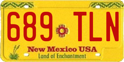 NM license plate 689TLN