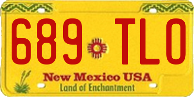 NM license plate 689TLO