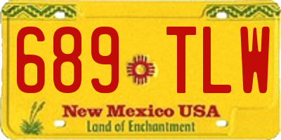 NM license plate 689TLW