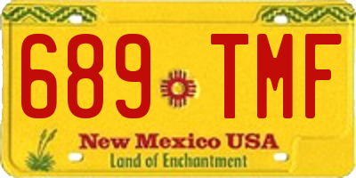 NM license plate 689TMF