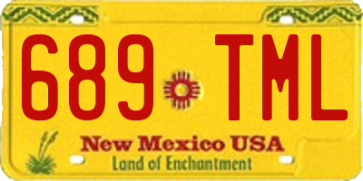 NM license plate 689TML