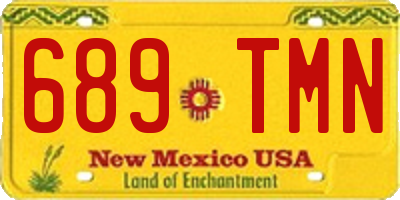 NM license plate 689TMN