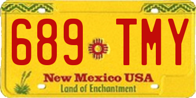 NM license plate 689TMY
