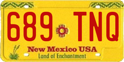 NM license plate 689TNQ