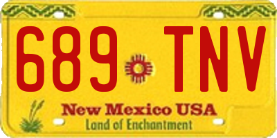 NM license plate 689TNV