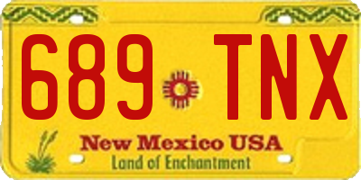 NM license plate 689TNX
