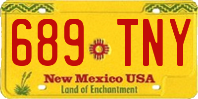 NM license plate 689TNY