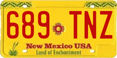 NM license plate 689TNZ