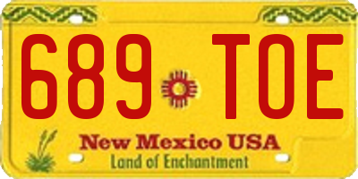 NM license plate 689TOE