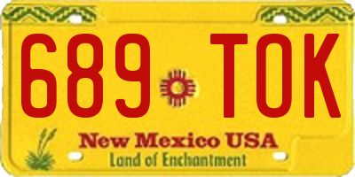 NM license plate 689TOK