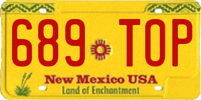 NM license plate 689TOP