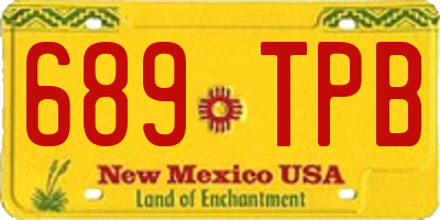 NM license plate 689TPB