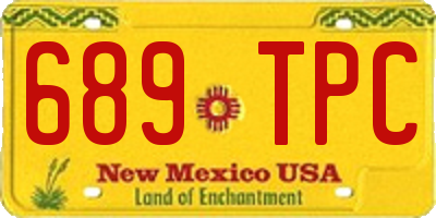 NM license plate 689TPC