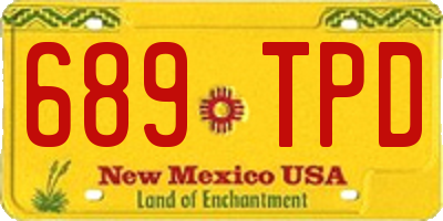 NM license plate 689TPD