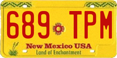 NM license plate 689TPM