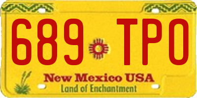 NM license plate 689TPO
