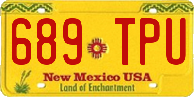 NM license plate 689TPU
