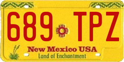 NM license plate 689TPZ