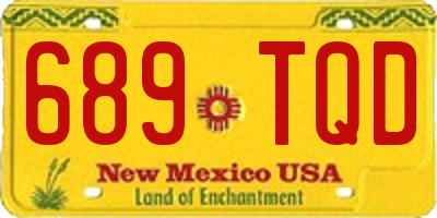 NM license plate 689TQD