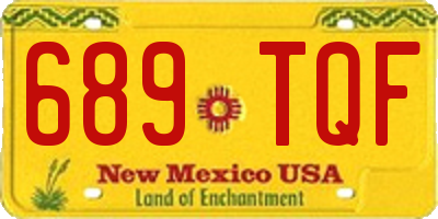 NM license plate 689TQF
