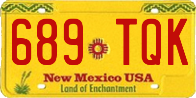 NM license plate 689TQK