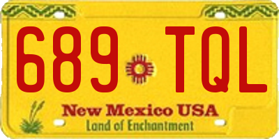 NM license plate 689TQL